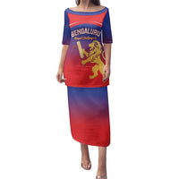 Custom Bengaluru India Cricket Family Matching Puletasi and Hawaiian Shirt Go Champions