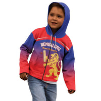 Custom Bengaluru India Cricket Kid Hoodie Go Champions