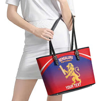 Custom Bengaluru India Cricket Leather Tote Bag Go Champions