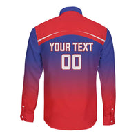 Custom Bengaluru India Cricket Long Sleeve Button Shirt Go Champions