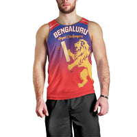 Custom Bengaluru India Cricket Men Tank Top Go Champions