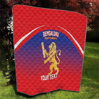 Custom Bengaluru India Cricket Quilt Go Champions