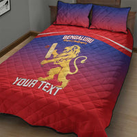 Custom Bengaluru India Cricket Quilt Bed Set Go Champions