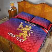 Custom Bengaluru India Cricket Quilt Bed Set Go Champions