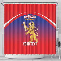 Custom Bengaluru India Cricket Shower Curtain Go Champions