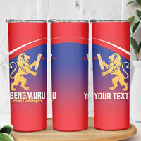 Custom Bengaluru India Cricket Skinny Tumbler Go Champions