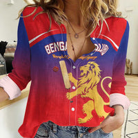 Custom Bengaluru India Cricket Women Casual Shirt Go Champions