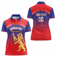 Custom Bengaluru India Cricket Women Polo Shirt Go Champions