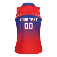 Custom Bengaluru India Cricket Women Sleeveless Polo Shirt Go Champions