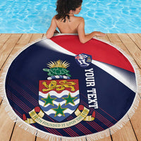 Custom Cayman Islands Cricket Beach Blanket 2025 Sporty Style