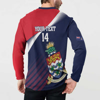 Custom Cayman Islands Cricket Button Sweatshirt 2025 Sporty Style