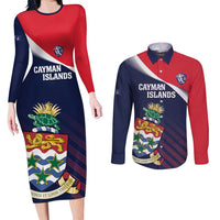 Custom Cayman Islands Cricket Couples Matching Long Sleeve Bodycon Dress and Long Sleeve Button Shirt 2025 Sporty Style