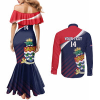Custom Cayman Islands Cricket Couples Matching Mermaid Dress and Long Sleeve Button Shirt 2025 Sporty Style