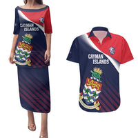 Custom Cayman Islands Cricket Couples Matching Puletasi and Hawaiian Shirt 2025 Sporty Style