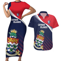 Custom Cayman Islands Cricket Couples Matching Short Sleeve Bodycon Dress and Hawaiian Shirt 2025 Sporty Style