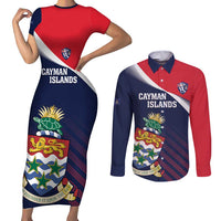Custom Cayman Islands Cricket Couples Matching Short Sleeve Bodycon Dress and Long Sleeve Button Shirt 2025 Sporty Style
