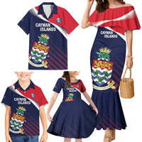 Custom Cayman Islands Cricket Family Matching Mermaid Dress and Hawaiian Shirt 2025 Sporty Style