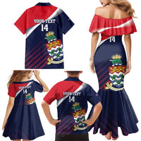 Custom Cayman Islands Cricket Family Matching Mermaid Dress and Hawaiian Shirt 2025 Sporty Style