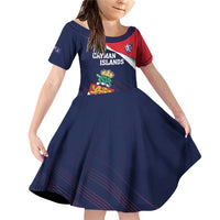 Custom Cayman Islands Cricket Family Matching Off Shoulder Short Dress and Hawaiian Shirt 2025 Sporty Style