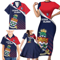 Custom Cayman Islands Cricket Family Matching Short Sleeve Bodycon Dress and Hawaiian Shirt 2025 Sporty Style