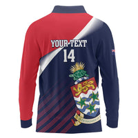 Custom Cayman Islands Cricket Long Sleeve Polo Shirt 2025 Sporty Style