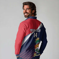 Custom Cayman Islands Cricket Long Sleeve Polo Shirt 2025 Sporty Style