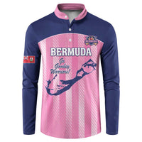 Custom Bermuda Cricket Button Sweatshirt Go Gombey Warriors