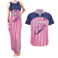 Custom Bermuda Cricket Couples Matching Tank Maxi Dress and Hawaiian Shirt Go Gombey Warriors