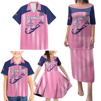 Custom Bermuda Cricket Family Matching Puletasi and Hawaiian Shirt Go Gombey Warriors