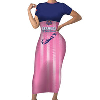 Custom Bermuda Cricket Family Matching Short Sleeve Bodycon Dress and Hawaiian Shirt Go Gombey Warriors