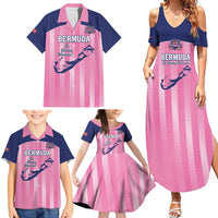Custom Bermuda Cricket Family Matching Summer Maxi Dress and Hawaiian Shirt Go Gombey Warriors