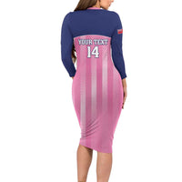 Custom Bermuda Cricket Long Sleeve Bodycon Dress Go Gombey Warriors