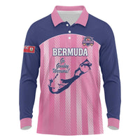 Custom Bermuda Cricket Long Sleeve Polo Shirt Go Gombey Warriors