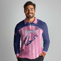 Custom Bermuda Cricket Long Sleeve Polo Shirt Go Gombey Warriors