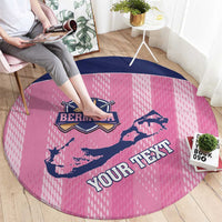 Custom Bermuda Cricket Round Carpet Go Gombey Warriors