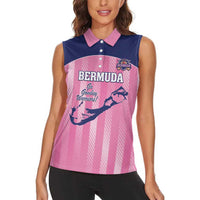 Custom Bermuda Cricket Women Sleeveless Polo Shirt Go Gombey Warriors