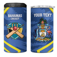 Custom The Bahamas Cricket 4 in 1 Can Cooler Tumbler Come On Bahamian