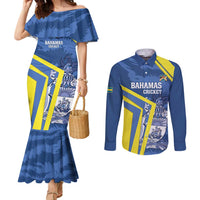 Custom The Bahamas Cricket Couples Matching Mermaid Dress and Long Sleeve Button Shirt Come On Bahamian