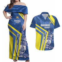 Custom The Bahamas Cricket Couples Matching Off Shoulder Maxi Dress and Hawaiian Shirt Come On Bahamian