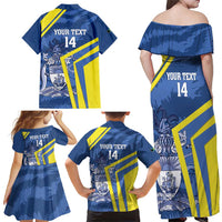 Custom The Bahamas Cricket Family Matching Off Shoulder Maxi Dress and Hawaiian Shirt Come On Bahamian