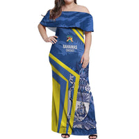 Custom The Bahamas Cricket Off Shoulder Maxi Dress Come On Bahamian