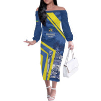 Custom The Bahamas Cricket Off The Shoulder Long Sleeve Dress Come On Bahamian