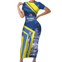 Custom The Bahamas Cricket Short Sleeve Bodycon Dress Come On Bahamian