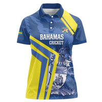 Custom The Bahamas Cricket Women Polo Shirt Come On Bahamian