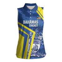 Custom The Bahamas Cricket Women Sleeveless Polo Shirt Come On Bahamian