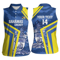 Custom The Bahamas Cricket Women Sleeveless Polo Shirt Come On Bahamian