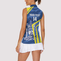 Custom The Bahamas Cricket Women Sleeveless Polo Shirt Come On Bahamian