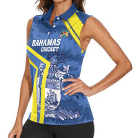 Custom The Bahamas Cricket Women Sleeveless Polo Shirt Come On Bahamian