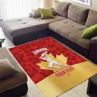 Custom Canada Cricket Area Rug Come On Maple Leaf
