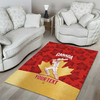Custom Canada Cricket Area Rug Come On Maple Leaf
